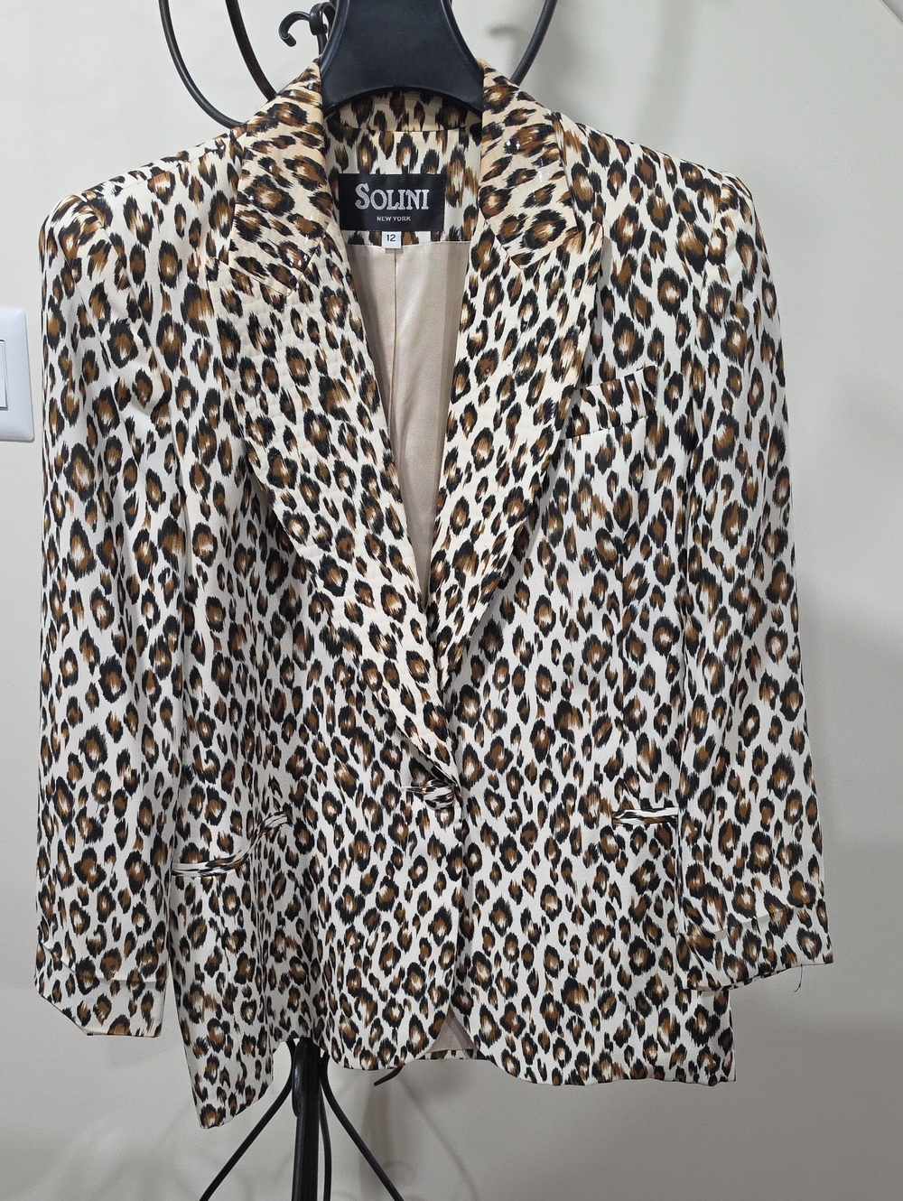 LINI Leopard-Print Women's Blazer in Black, Brown, Cream